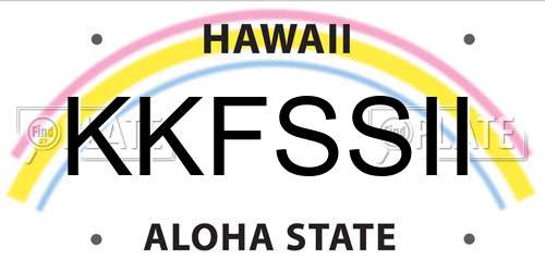 KKFSSII Hawaii License Plate