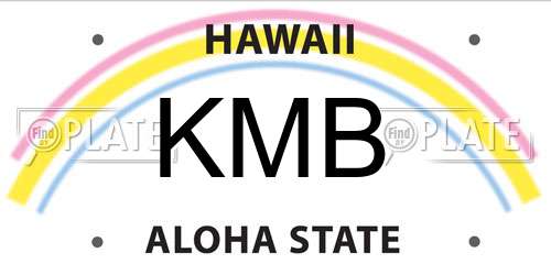 KMB Hawaii License Plate