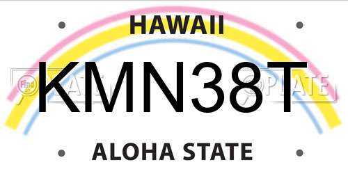 KMN38T Hawaii License Plate