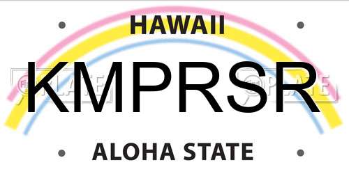 KMPRSR Hawaii License Plate