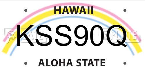 KSS90Q Hawaii License Plate