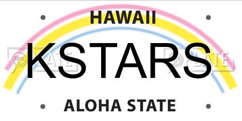 KSTARS Hawaii License Plate