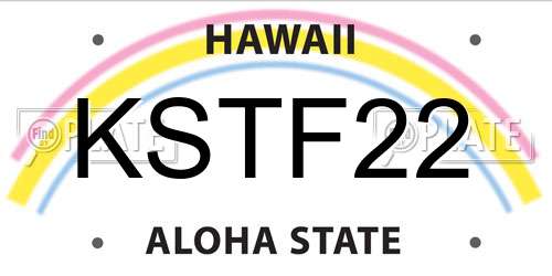 KSTF22 Hawaii License Plate