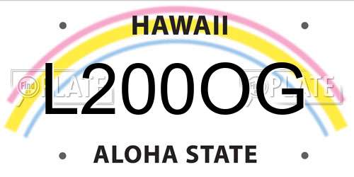L200OG Hawaii License Plate