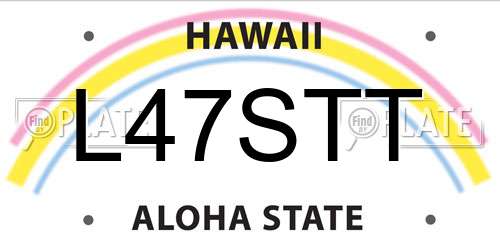 L47STT Hawaii License Plate