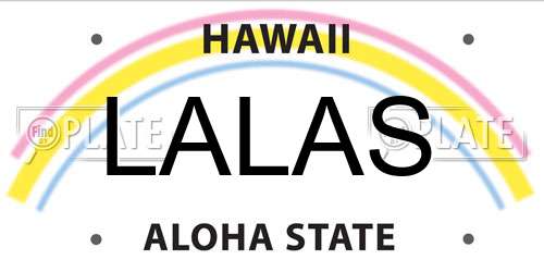 LALAS Hawaii License Plate