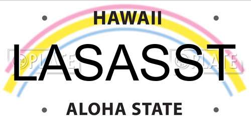 LASASST Hawaii License Plate