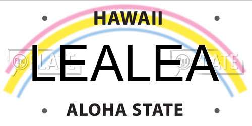 LEALEA Hawaii License Plate