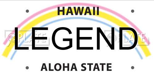 LEGEND Hawaii License Plate