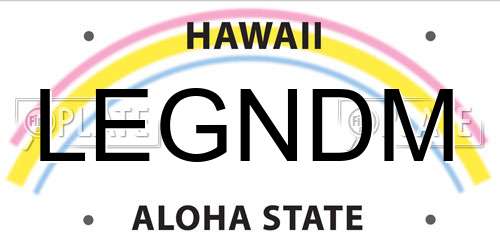 LEGNDM Hawaii License Plate