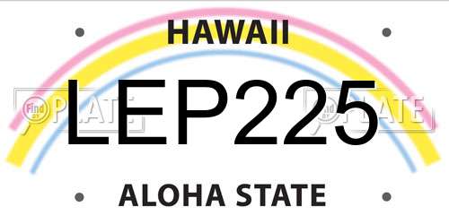 LEP225 Hawaii License Plate