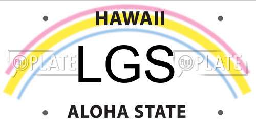 LGS Hawaii License Plate