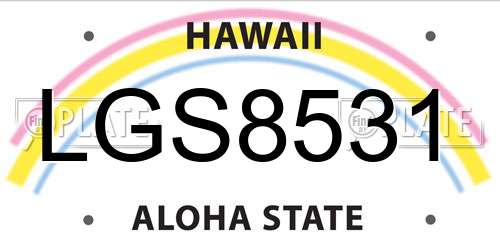 LGS8531 Hawaii License Plate