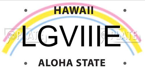 LGVIIIE Hawaii License Plate