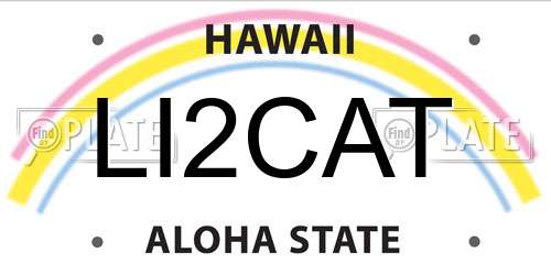 LI2CAT Hawaii License Plate