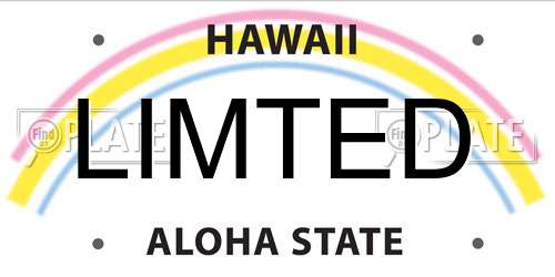 LIMTED Hawaii License Plate