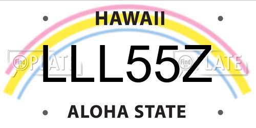 LLL55Z Hawaii License Plate