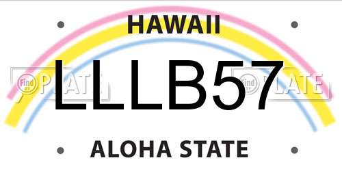 LLLB57 Hawaii License Plate