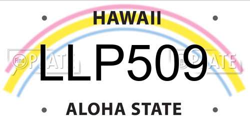 LLP509 Hawaii License Plate