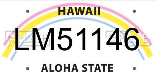 LM51146 Hawaii License Plate