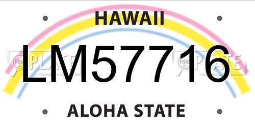 LM57716 Hawaii License Plate