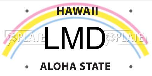 LMD Hawaii License Plate