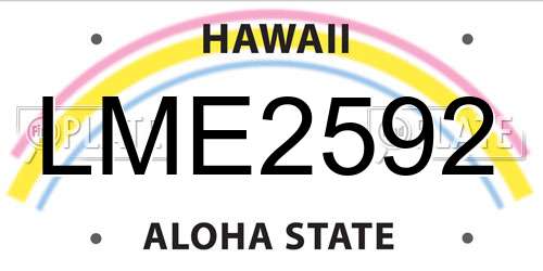 LME2592 Hawaii License Plate