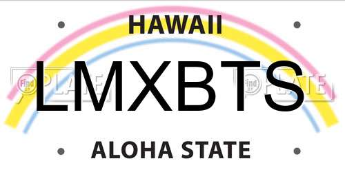 LMXBTS Hawaii License Plate