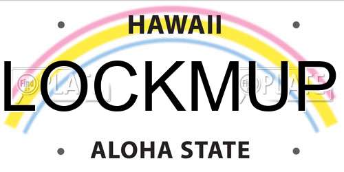 LOCKMUP Hawaii License Plate