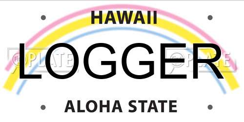 LOGGER Hawaii License Plate