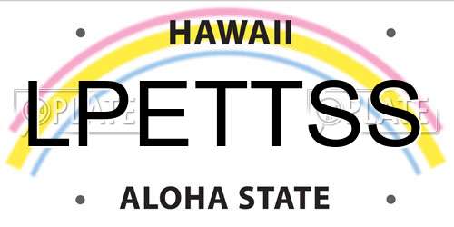 LPETTSS Hawaii License Plate