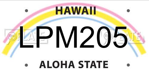 LPM205 Hawaii License Plate