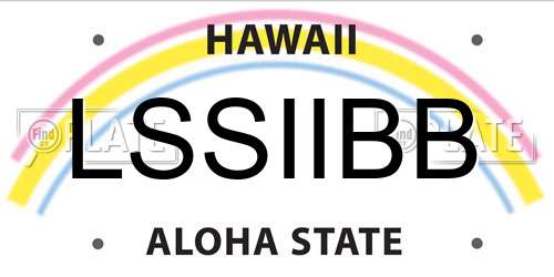 LSSIIBB Hawaii License Plate