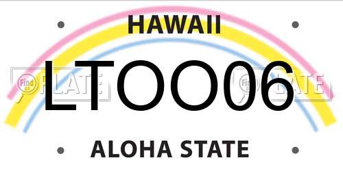 LTOO06 Hawaii License Plate