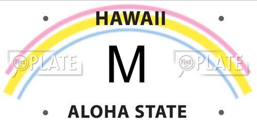 M Hawaii License Plate