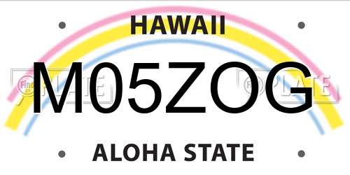 M05ZOG Hawaii License Plate