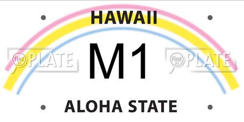 M1 Hawaii License Plate