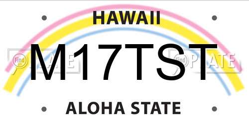 M17TST Hawaii License Plate