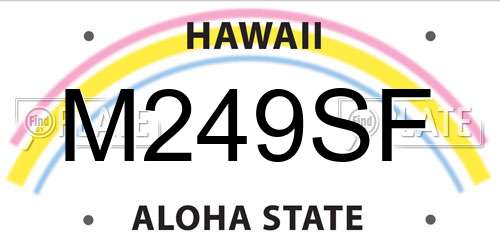 M249SF Hawaii License Plate