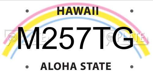 M257TG Hawaii License Plate