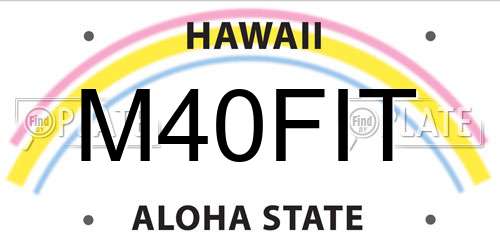 M40FIT Hawaii License Plate