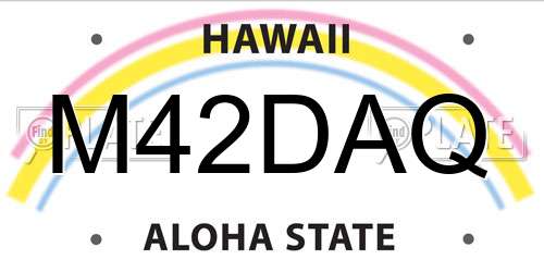 M42DAQ Hawaii License Plate