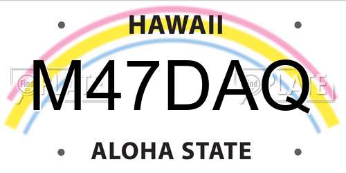 M47DAQ Hawaii License Plate