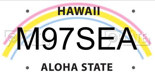 M97SEA Hawaii License Plate