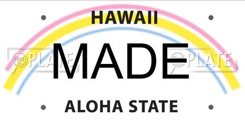 MADE Hawaii License Plate