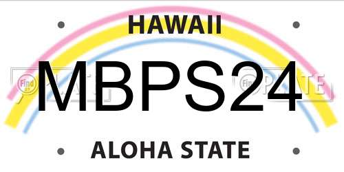 MBPS24 Hawaii License Plate