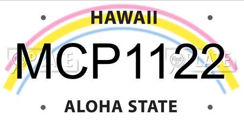 MCP1122 Hawaii License Plate