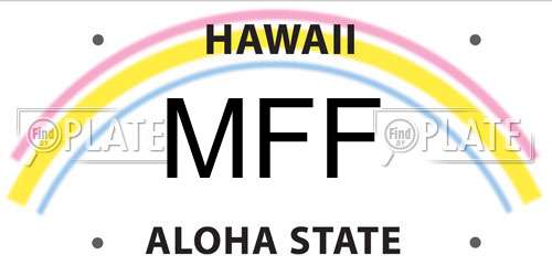 MFF Hawaii License Plate