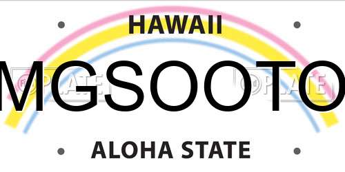 MGSOOTO Hawaii License Plate