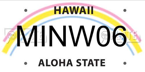 MINW06 Hawaii License Plate